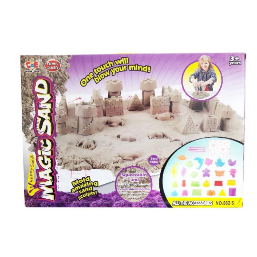 Magic Sand Castle Building Set – 1000g Sand with 20+ Molds